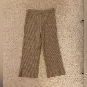 H&M Knit Cozy Lounge Tan/Beige/Light Brown Flare Pants Size Large